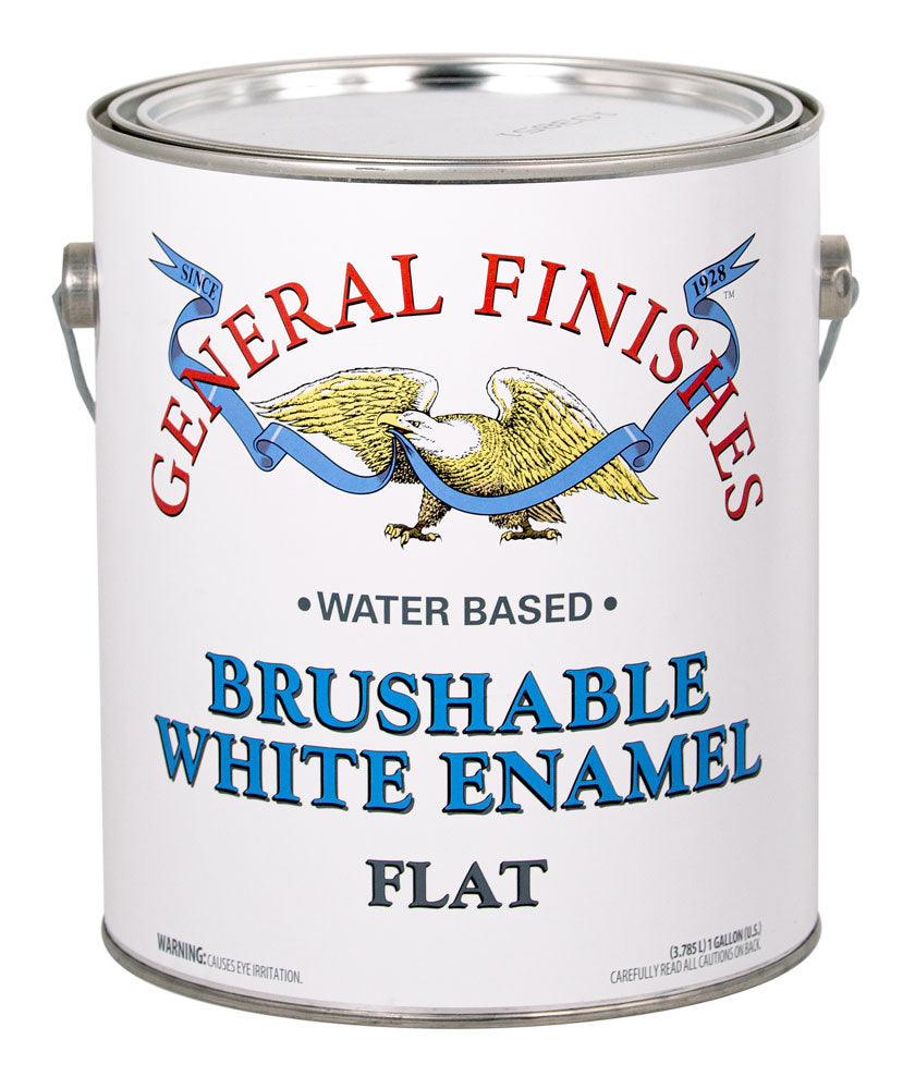 General Finishes Brushable White Enamel - Water Based - Satin - Gallon