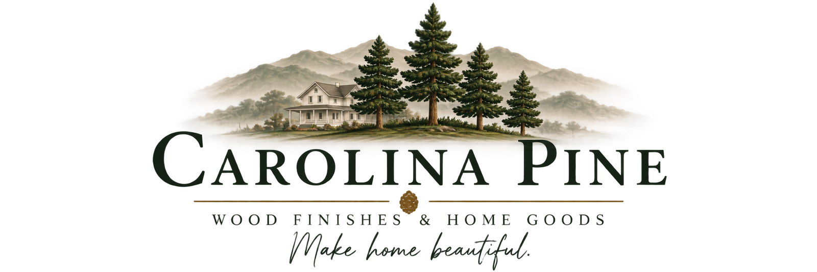 Carolina Pine mountain farmhouse logo