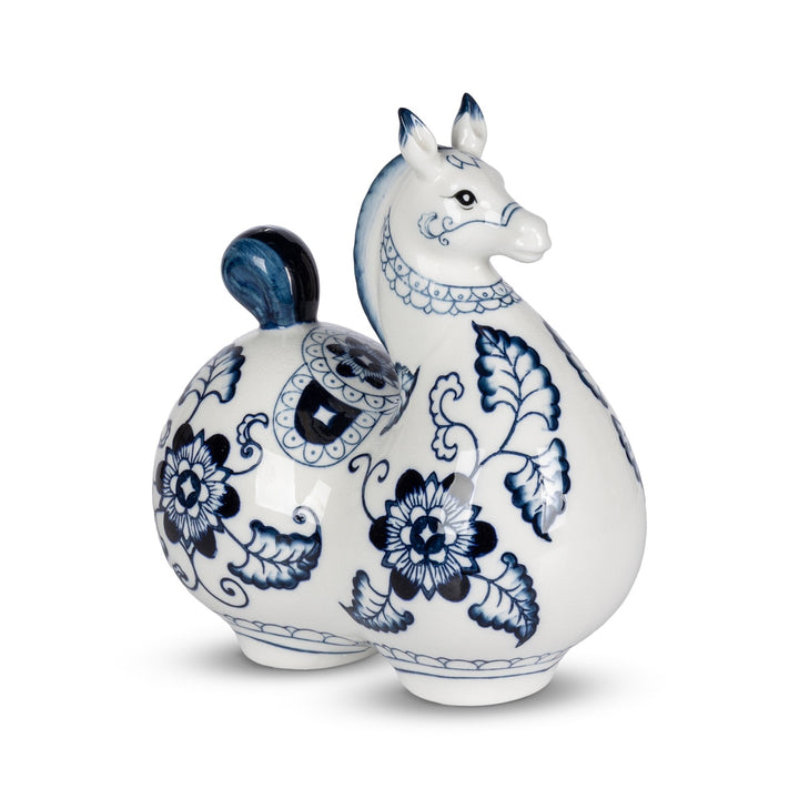 Porcelain horse statues, view 2