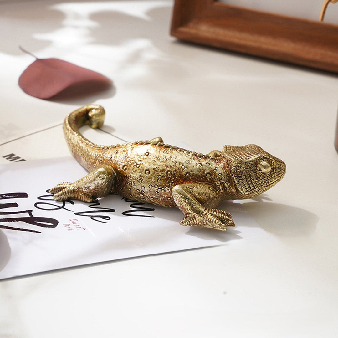 Gold Lizard Decorative Figurine by Vagabond Vintage