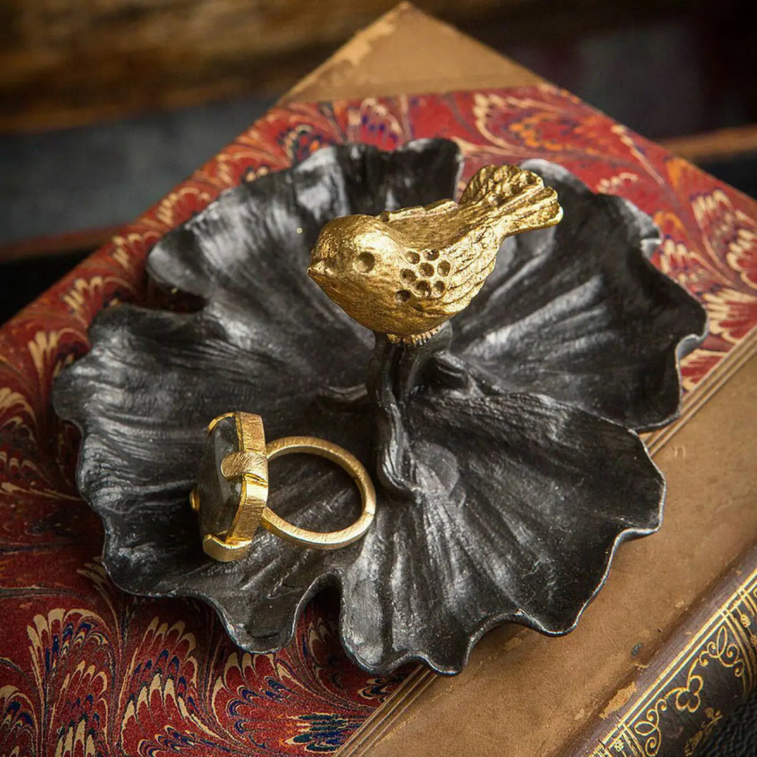 Pewter Bird Jewelry Tray by Vagabond Vintage