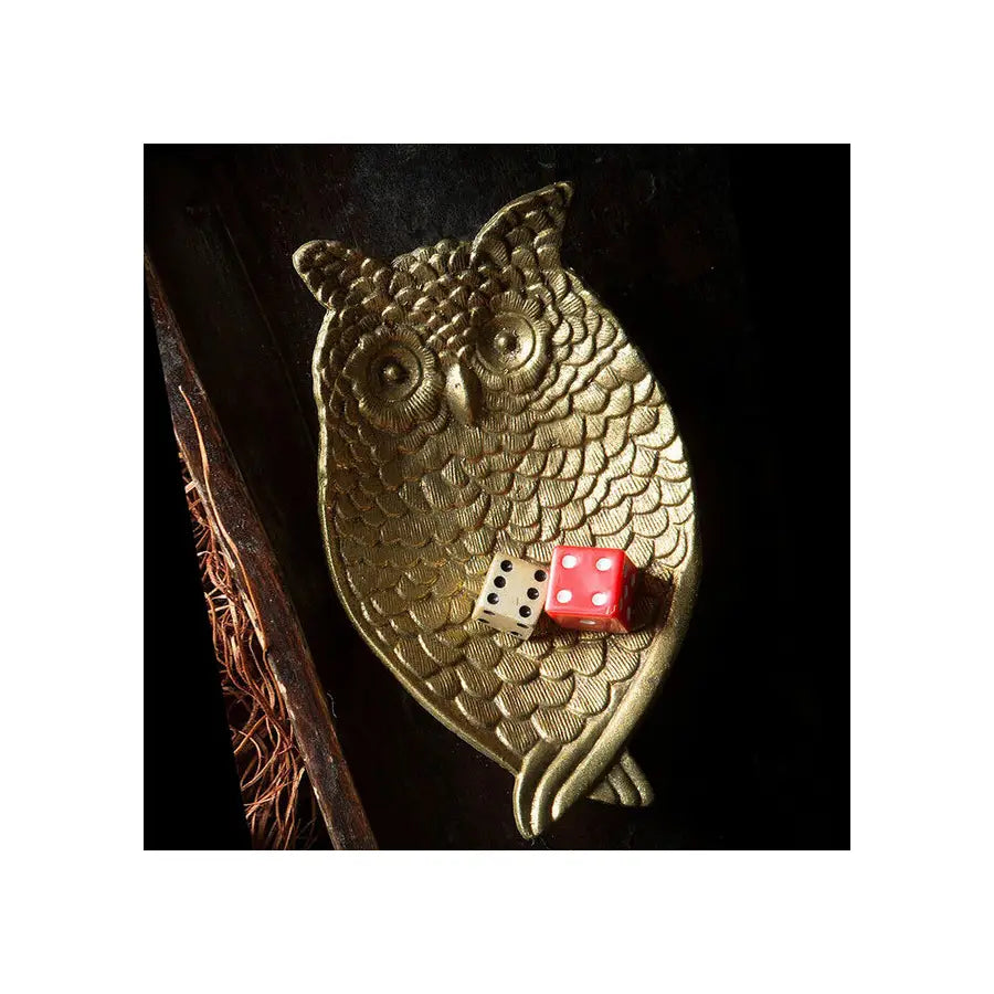 Pewter Owl Jewelry Tray in Gold