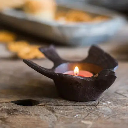 Rustic Iron Bird Tea Light Holder by Vagabond Vintage