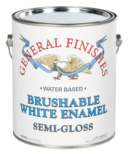 Brushable White Enamel Semi-Gloss (Water Based) GALLON