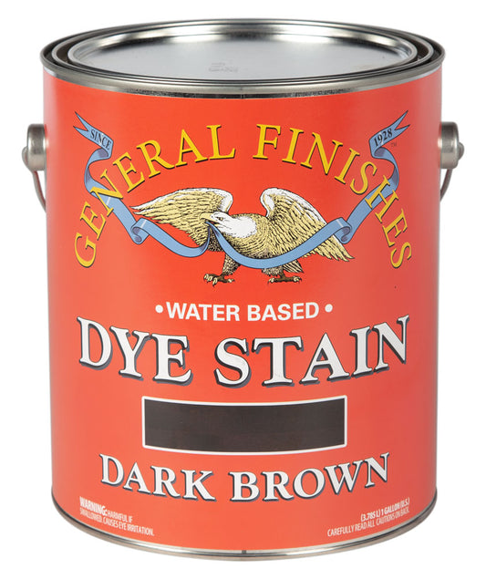 DARK BROWN General Finishes Dye Stain 5 GALLONS