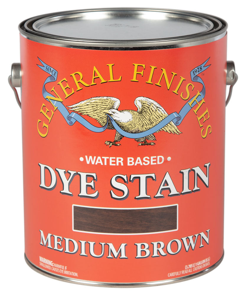 MEDIUM BROWN General Finishes Dye Stain GALLON